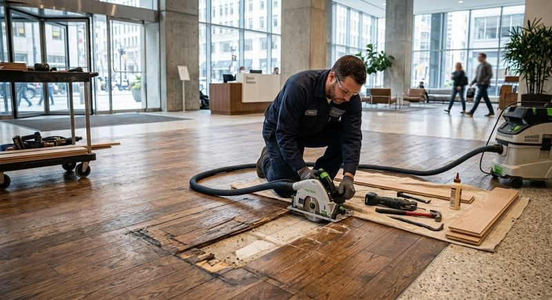 Our team working on Flooring Service projects in Woonsocket, RI