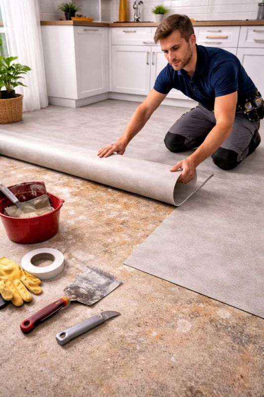 Linoleum Floor Installation in Plainville, MA